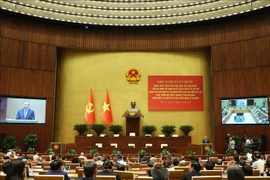 Party General Secretary To Lam addresses the national conference to disseminate and implement Resolution 66-NQ/TW and Resolution 68-NQ/TW of the Politburo. (Photo: VNA)