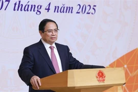 Prime Minister Pham Minh Chinh speaks at the meeting. (Photo: VNA)