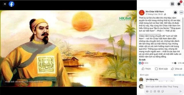 Video introducing the history by Long Khoa Hoc (Screenshot: thanhnien.vn)