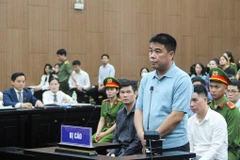 Chairman and CEO of Phuc Son Group JSC Nguyen Van Hau at the trial. (Photo: dantri.com.vn)