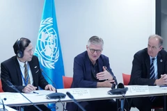 UN Under-Secretary-General for Peace Operations Jean-Pierre Lacroix speaks at the press briefing in Hanoi (Photo: VNA)