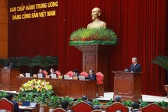Party General Secretary To Lam addresses the opening of the 13th Party Central Committee's 11th plenum in Hanoi on April 10. (Photo: VNA)
