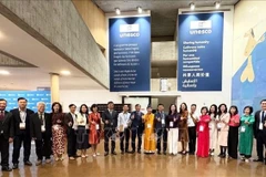 The Vietnamese delegation at the 47th session of UNESCO’s World Heritage Committee in Paris. (Photo: VNA)