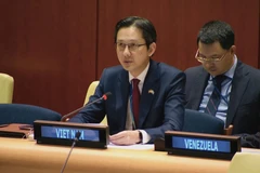 Ambassador Do Hung Viet, Permanent Representative of Vietnam to the United Nations, speaks at a debate on peace in Africa. (Photo: VNA)