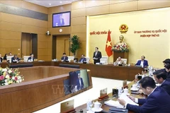 National Assembly Chairman Tran Thanh Man speaks at the 43rd session of the National Assembly Standing Committee on March 14. (Photo: VNA)