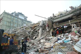 Rescue forces are racing against time to search for victims of the earthquake that hit Myanmar on March 28, 2025. (Photo: Xinhua/VNA)