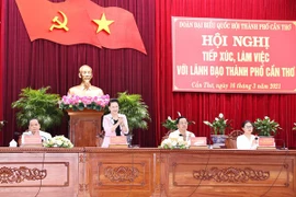National Assembly leader works with election committee of Can Tho