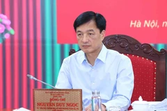 Politburo member and Chairman of the Party Central Committee’s Inspection Commission Nguyen Duy Ngoc at the commission's 56th session in Hanoi on May 29 (Photo: VNA)