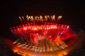 Jetski team sets world record with fireworks display. (Photo: VNA)