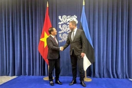 Deputy Prime Minister and Minister of Foreign Affairs Bui Thanh Son (left) meets with Estonian Minister of Foreign Affairs Margus Tsahkna in Tallinn on June 6. (Source: VNA)